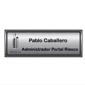 Placa Metalizada Personalizada para puerta