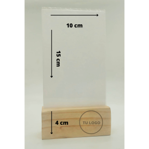 Porta Menú Madera 10x15 cm