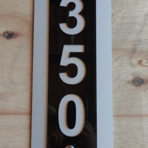 Placa Número de casa 30X13 CM