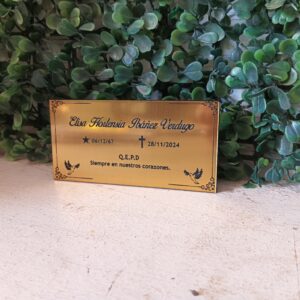 Placa Recuerdo De Defuncion 20x10 Cm